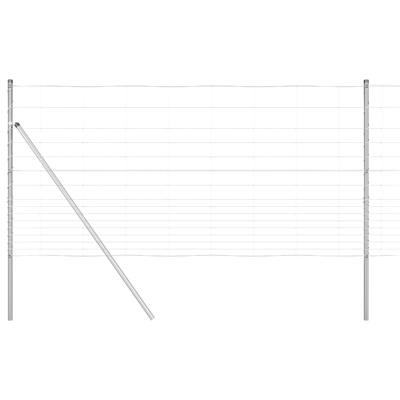 Słupek ogrodzeniowy. Galwanizowany 50 x 1,2 m Stal vidaXL