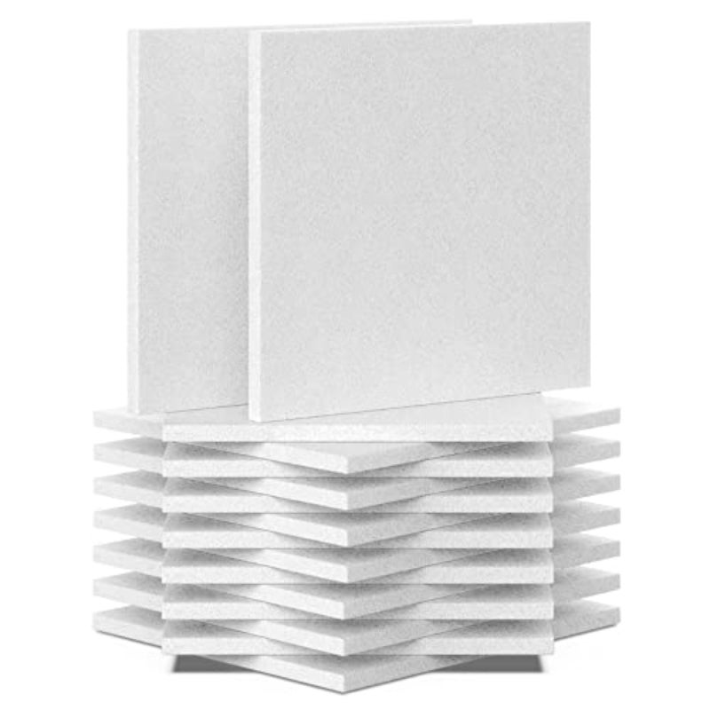 12-częściowe panele dźwiękochłonne o wysokiej gęstości, samoprzylepne panele dźwiękochłonne, białe, podkład samoprzylepny 30 x 30 cm