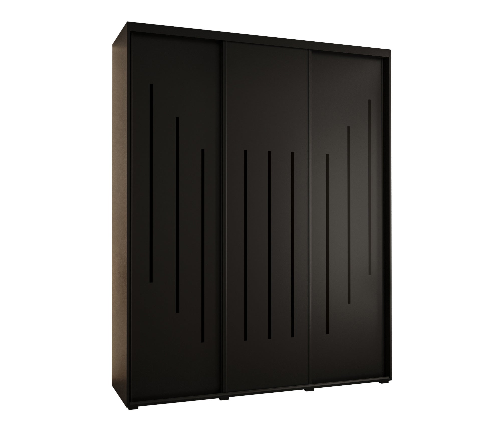 Szafa przesuwna wysoka Davos 8 200 x 60 x 235,2 cm czarny + czarny + u. czarny - Abiks Meble