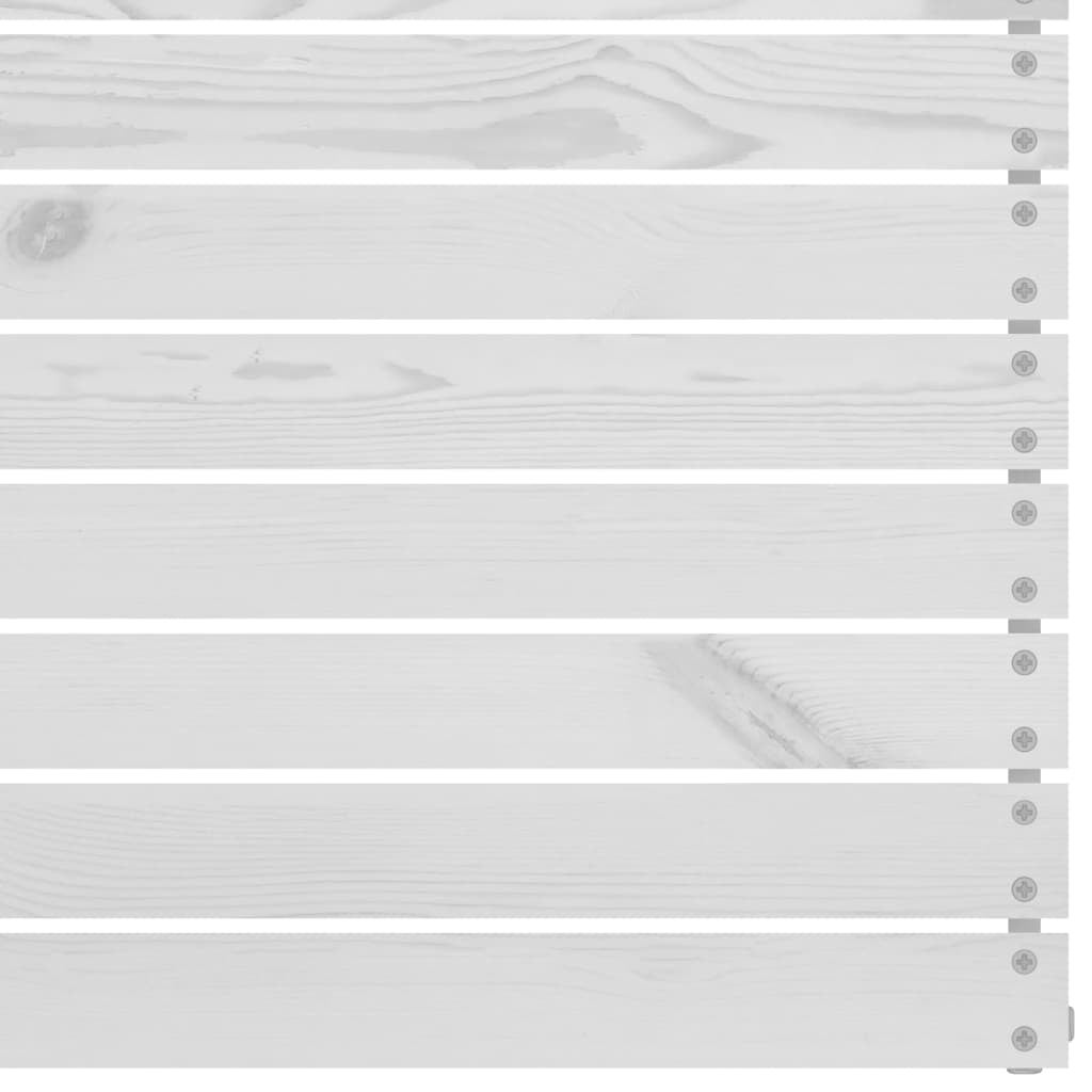 Salon de jardin 7 pcs Blanc Bois de pin massif 28 - 6