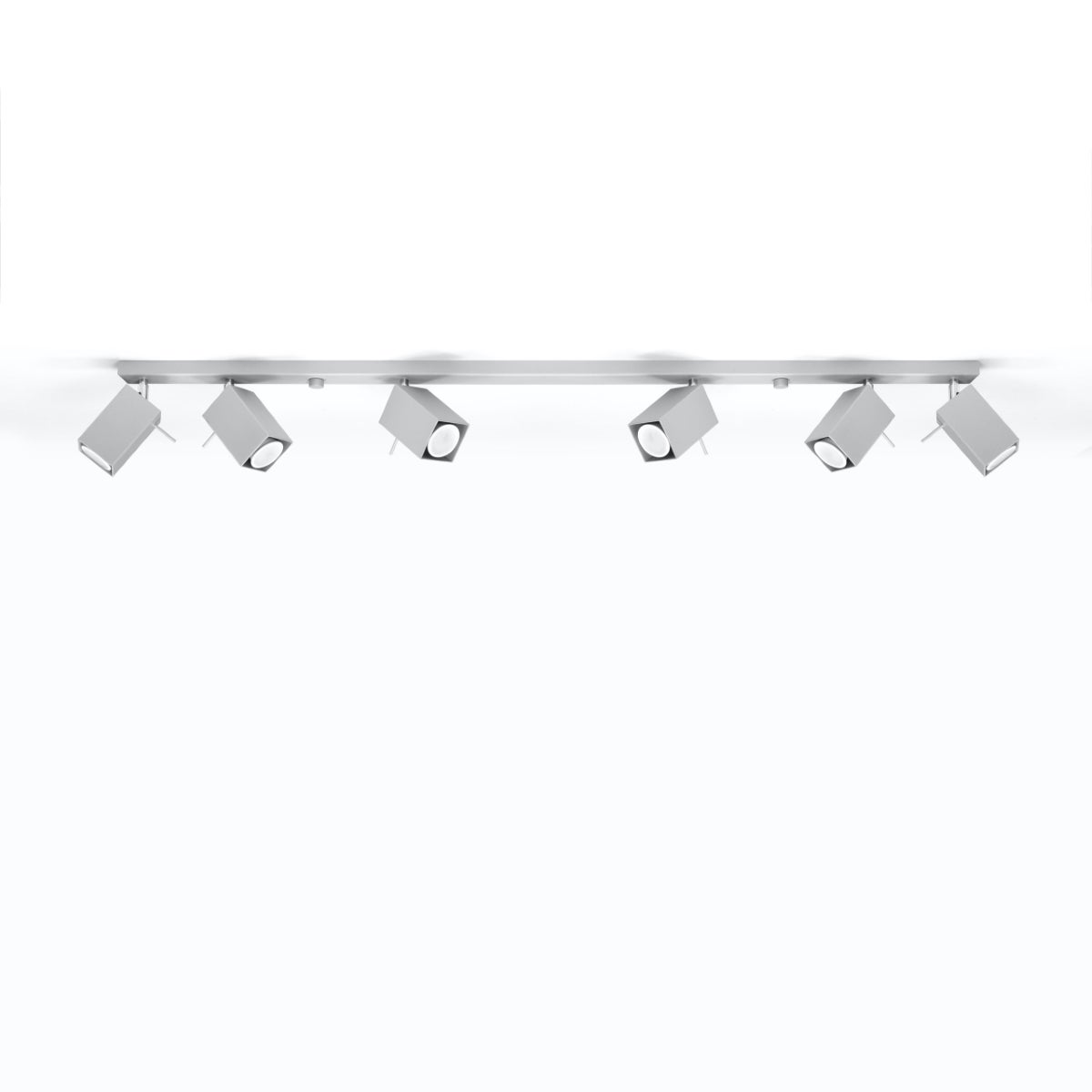 Plafon BRIOW 6L szary LED 4000K - 118x6x16cm Sollux