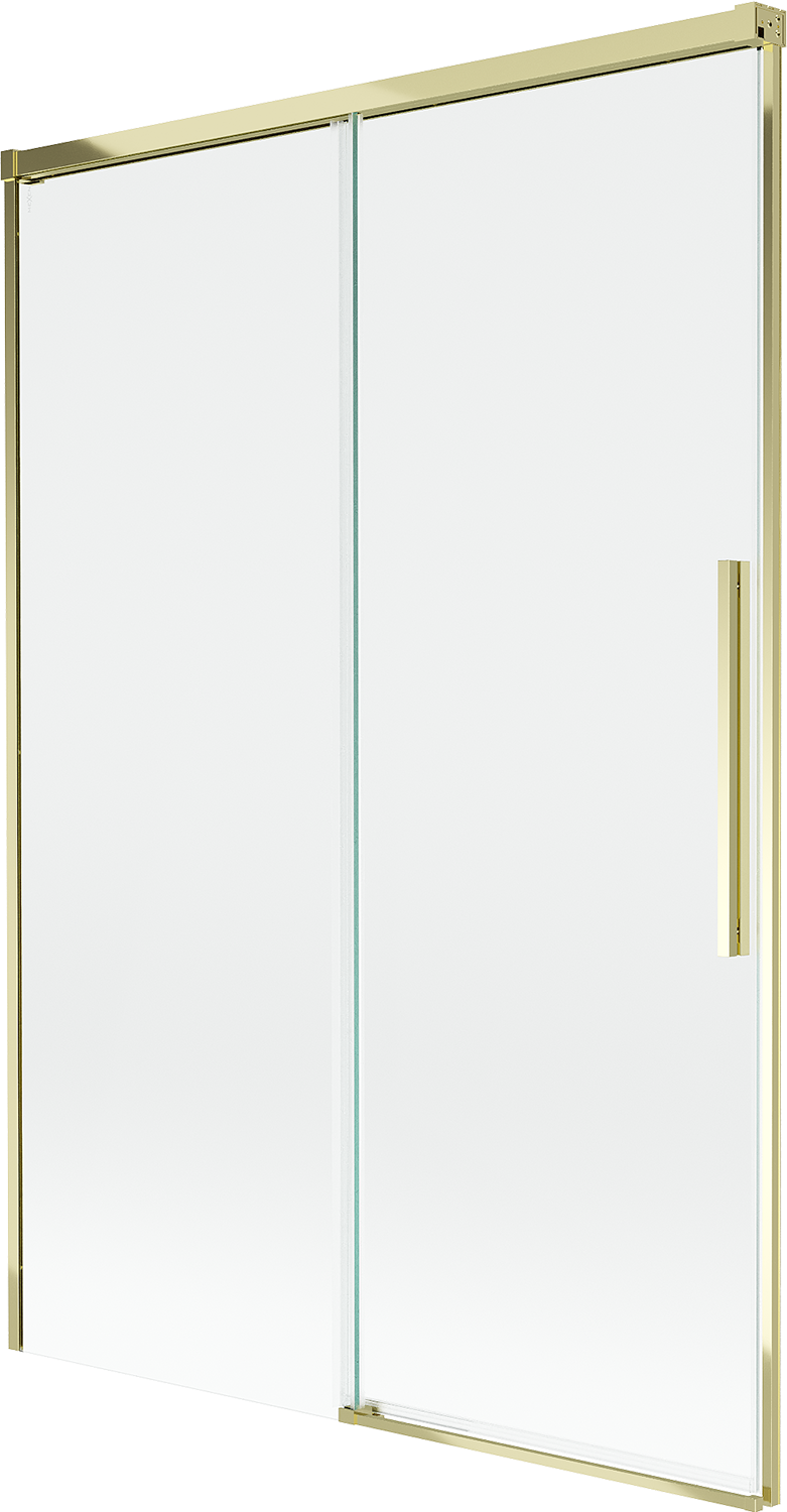 Mexen Rox parawan nawannowy 2-skrzydłowy rozsuwany 120 x 150 cm, transparent, złoty - 8C9-120-001-50-00