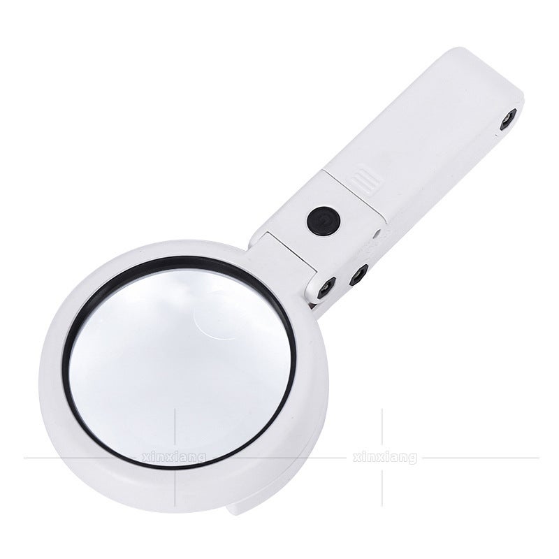 Podświetlana lupa, przenośna lupa na statywie 5X 11X z 8 diodami LED, lampa powiększająca z regulowaną intensywnością