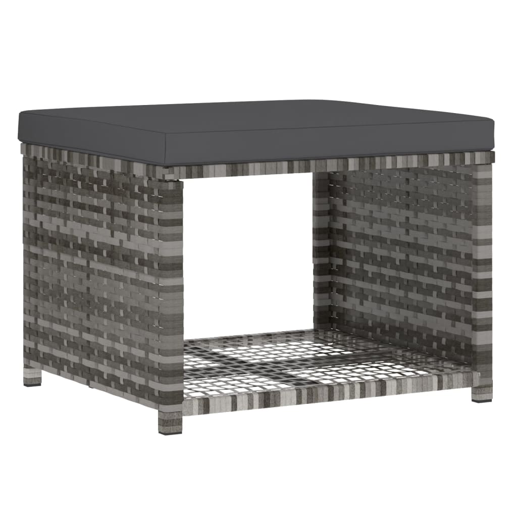 Ensemble à manger de jardin 4pcs coussins Gris Résine tressée vidaXL - 7