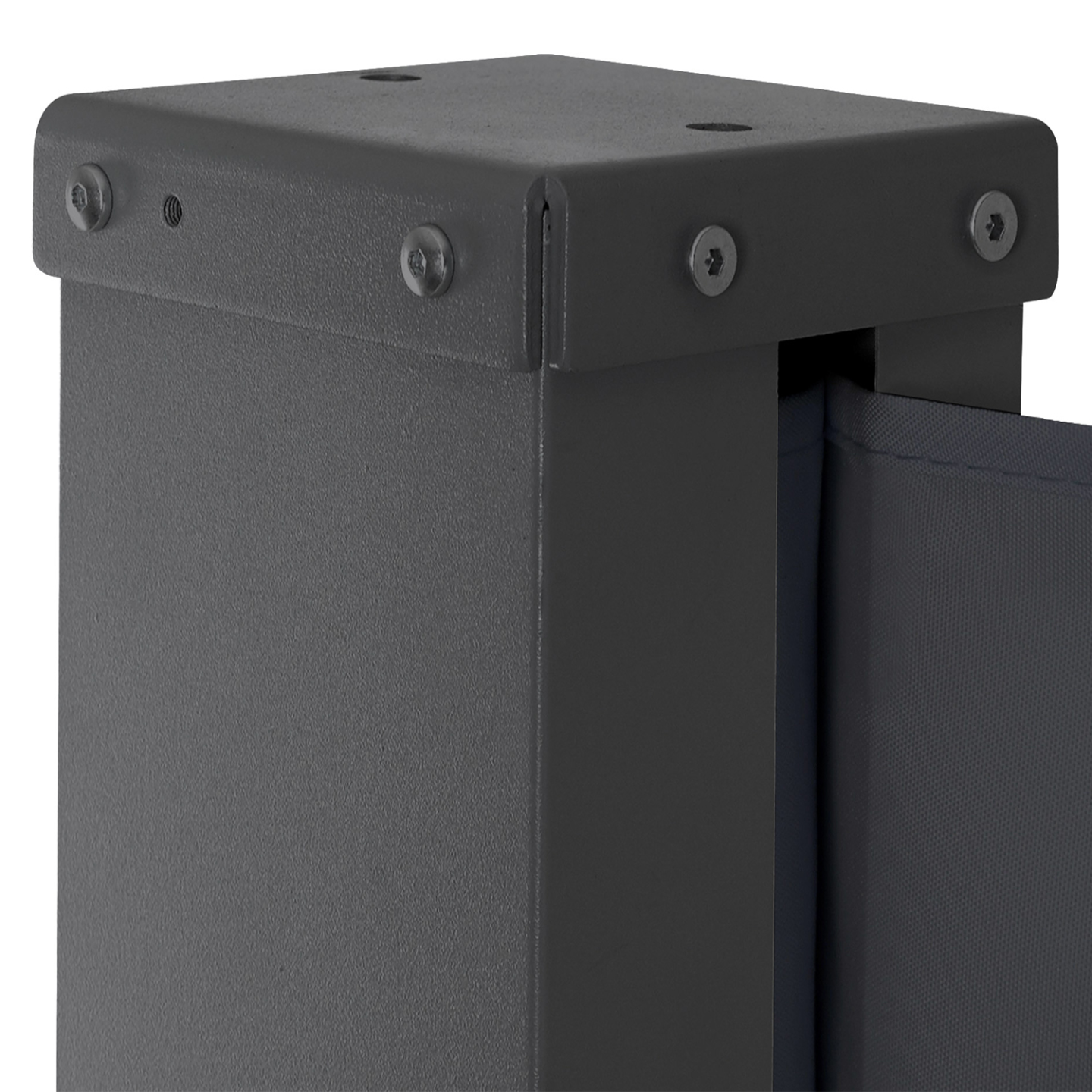 Paravent extérieur rétractable 180 x 400 CM gris anthracite store latéral - 2