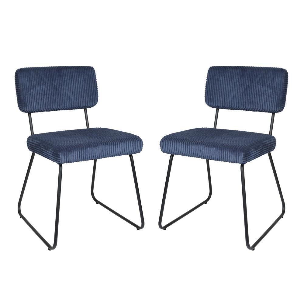 Photo inspiration: Fresh Look at Chaise Salle À Manger Melvin Bleu Marine Lot De 2