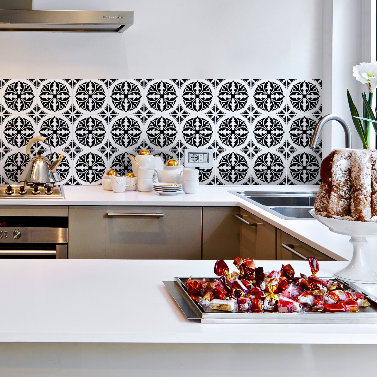 Carrelage Adhésif 30X60Cm Marron Credence Adhesive Pour Cuisine Brique