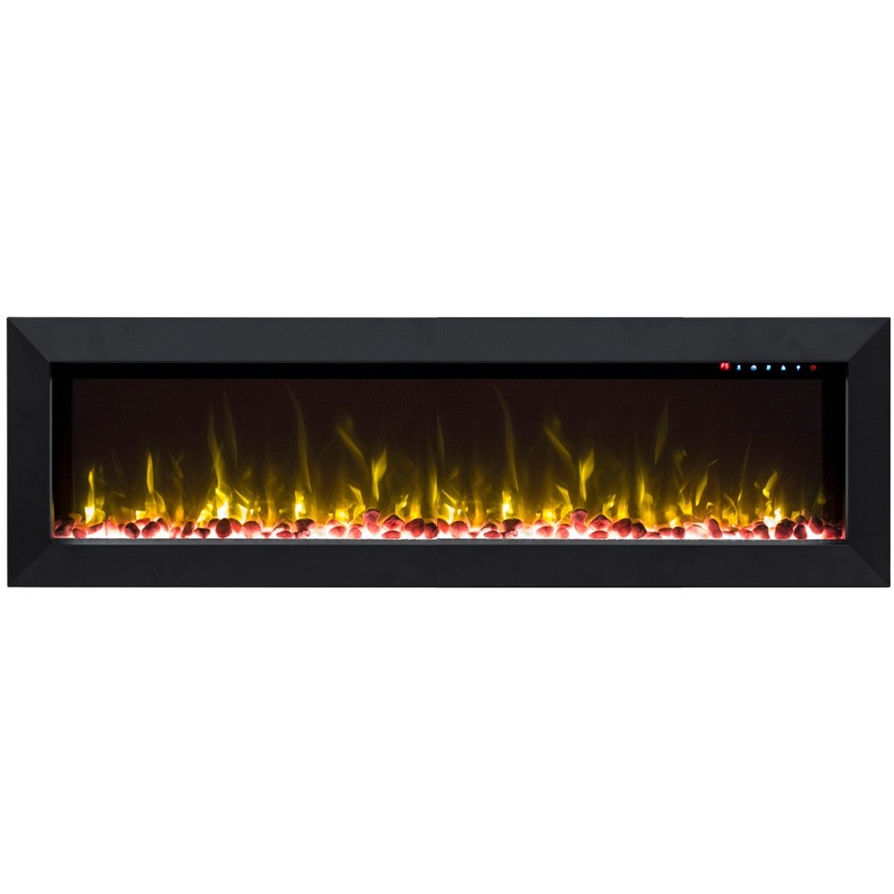 Chimenea eléctrica con marco metal negro munich 60 153cm