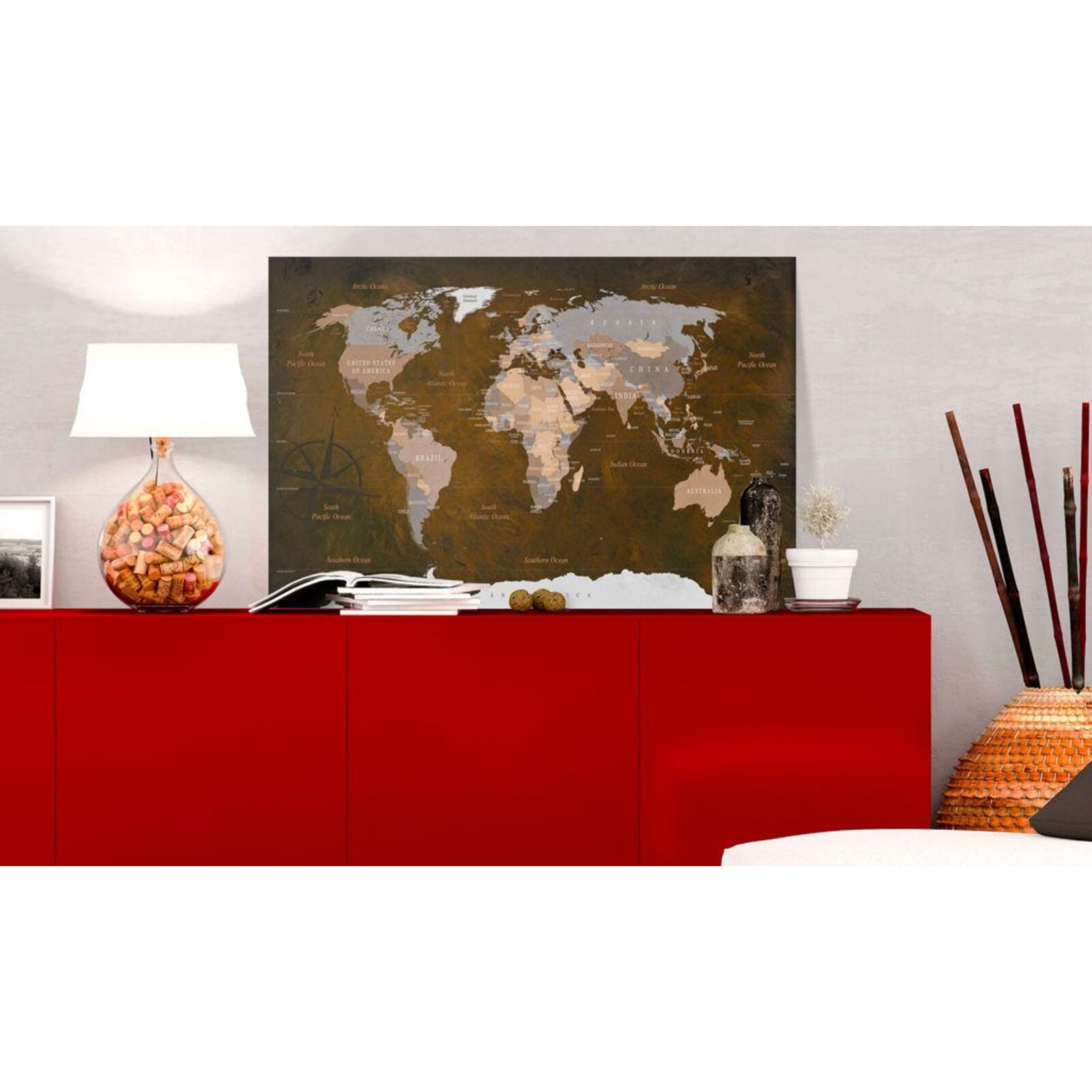 Tableau en liège voyages à la cannelle - 90 x 60 cm - 2