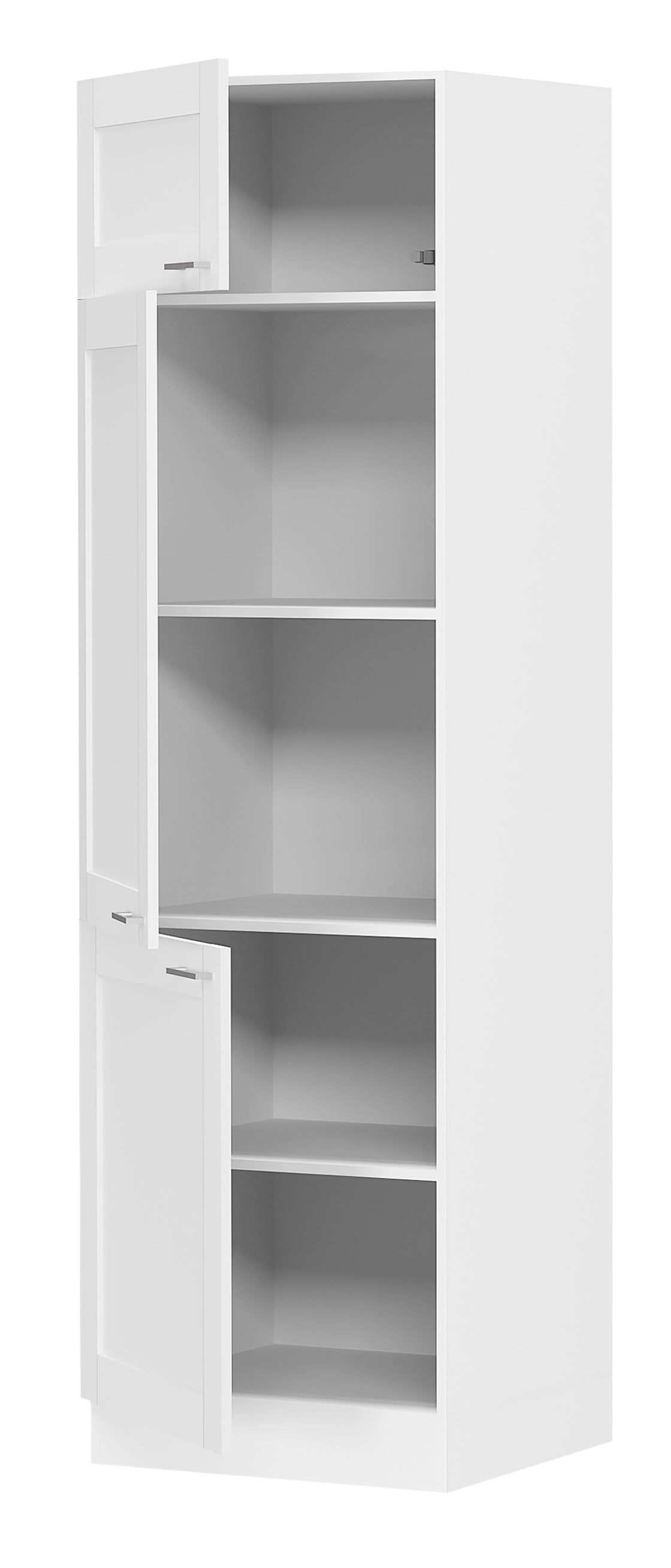 VCM Meble kuchenne niższa szafka Colura Biały H. 207 x B. 60 x T. 57 cm