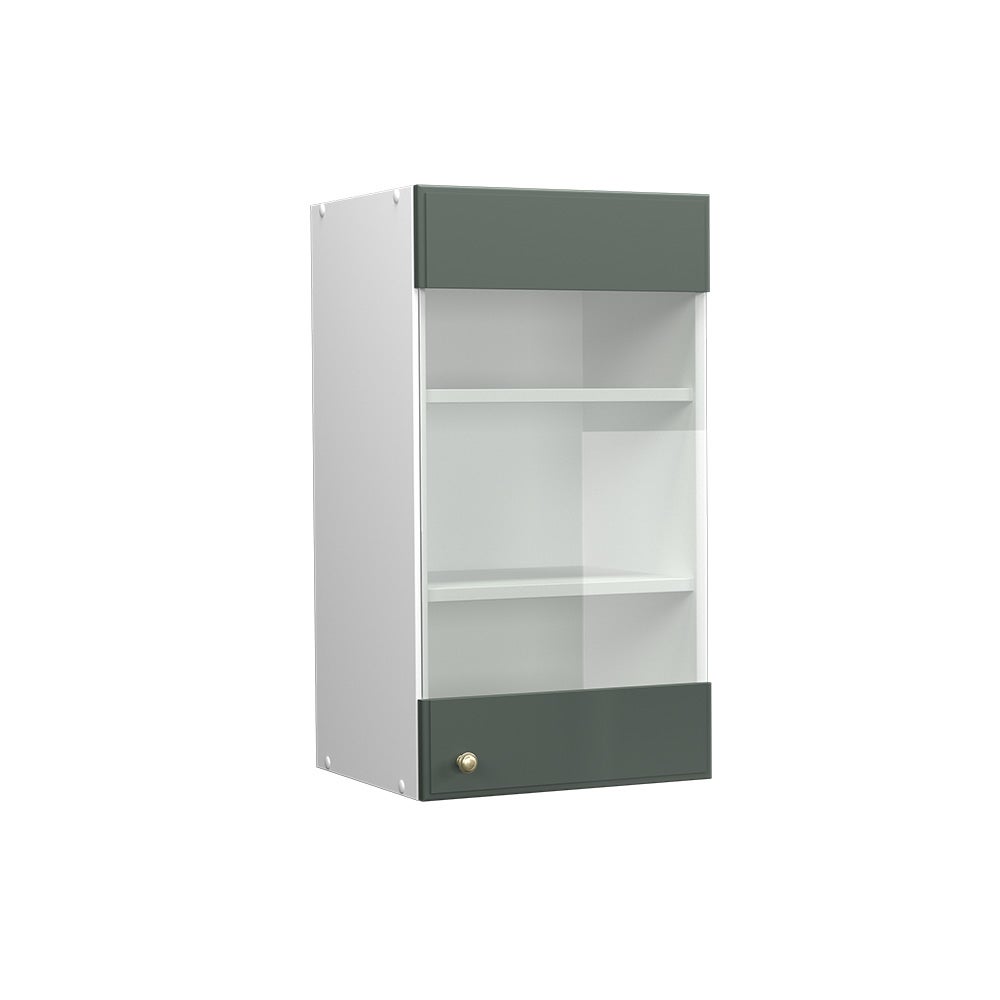 Vicco Szklana szafka kuchenna Fame-Line, Green Gold Country, 40 cm