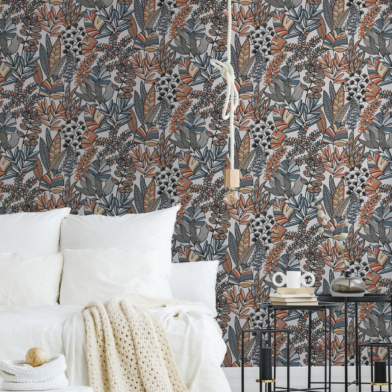 A.S. Création, carta da parati in tessuto non tessuto, carta da parati floreale, per piante, rotolo 10,05 m x 0,53 m, AS390952, bianco, nero - 3