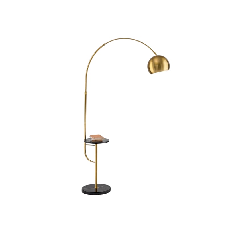 Tableau - Lampa podłogowa LED w kolorze mosiądzu polerowanego 1xE27 MAX 60W, wys. 192 cm, regulowana wysokość 180° - Perenz
