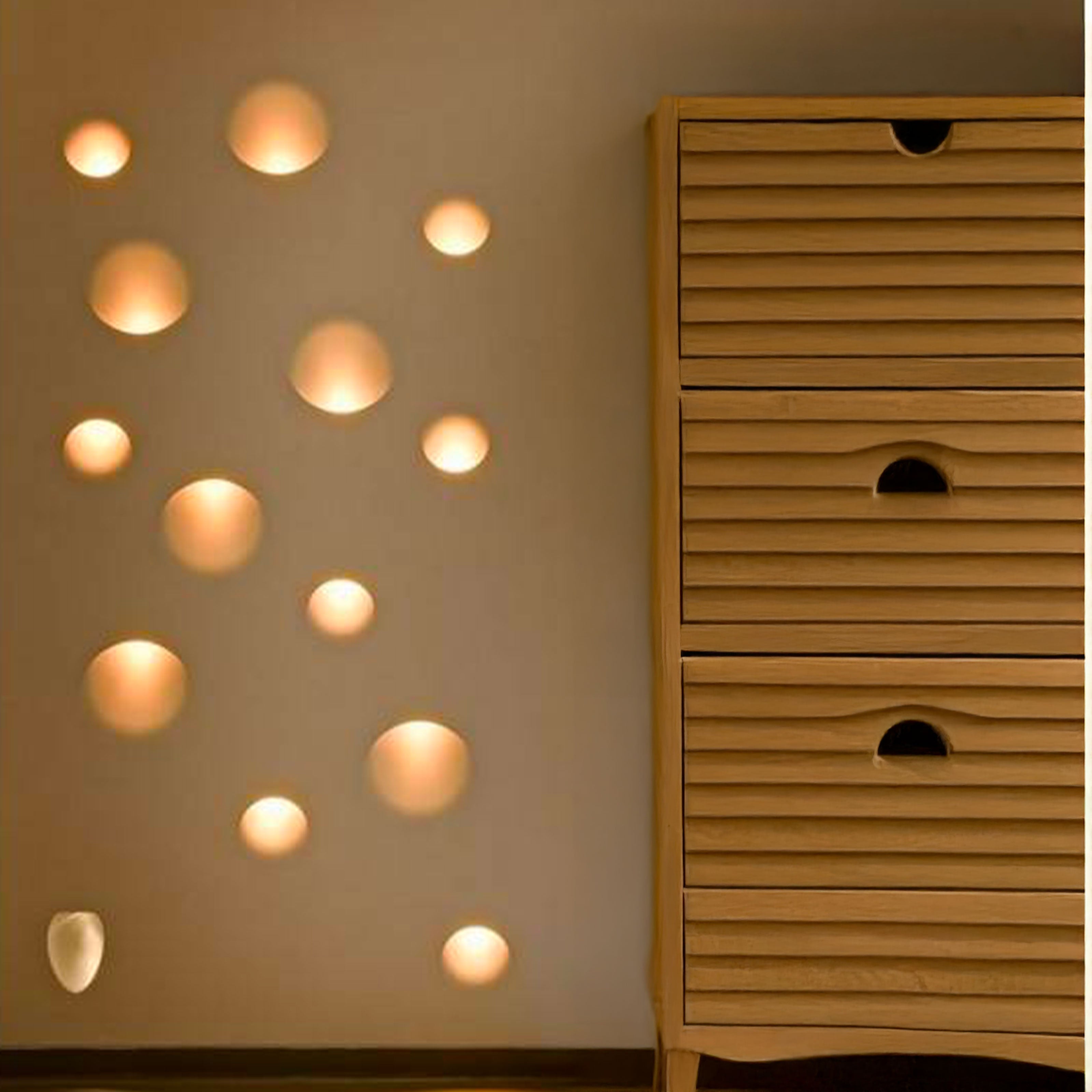 *STOCK* GHOST suporte para holofotes de gesso cerâmico de encastrar 250x210x50mm orifício 10cm 40W GU10 IP20 - 4