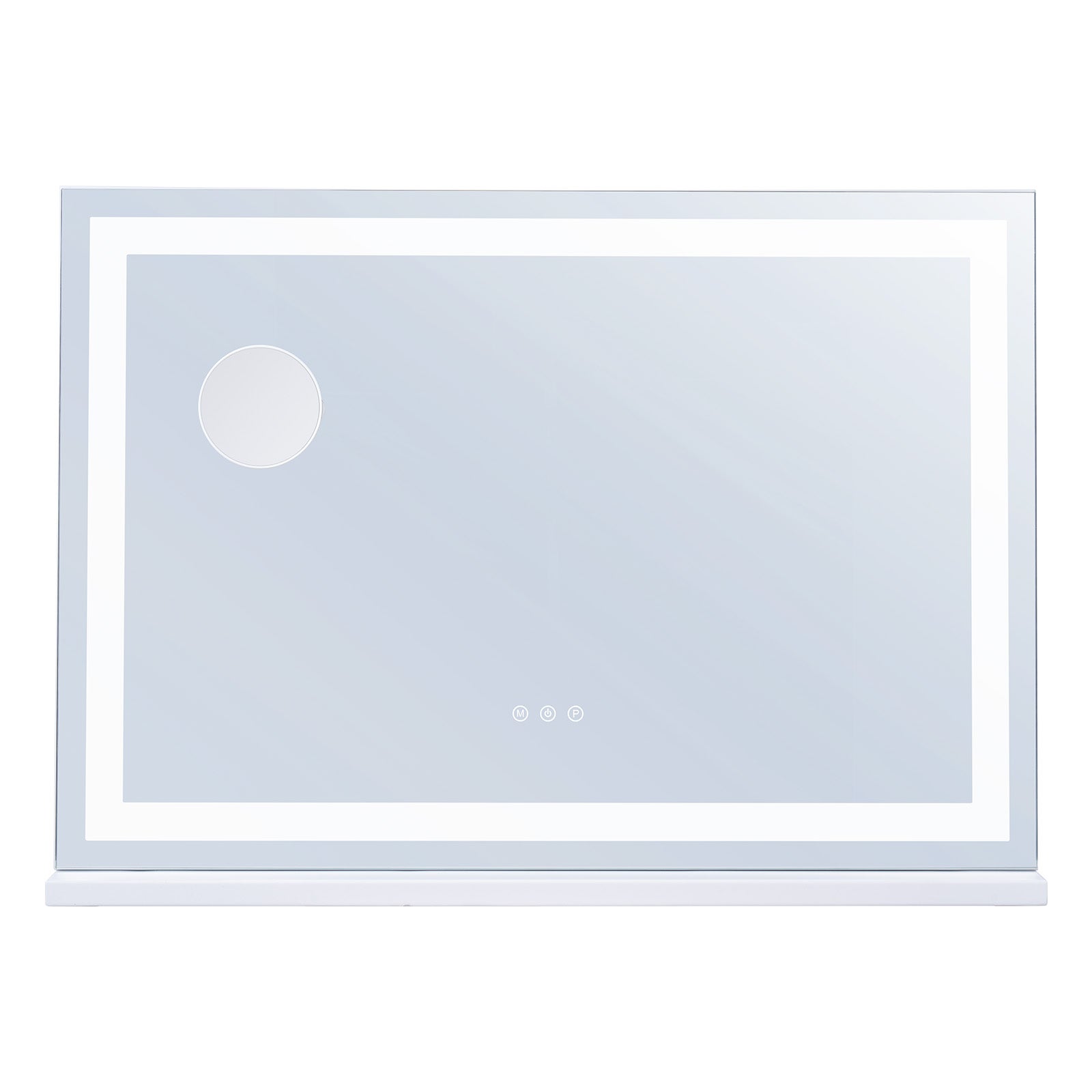 Miroir de Maquillage Hollywood,VEVOR 3 Modes Couleur,Lumière LED Studio Cosmétique,Miroir Grossissant 5X,Port USB,Contrôle Tactile,Support - 9