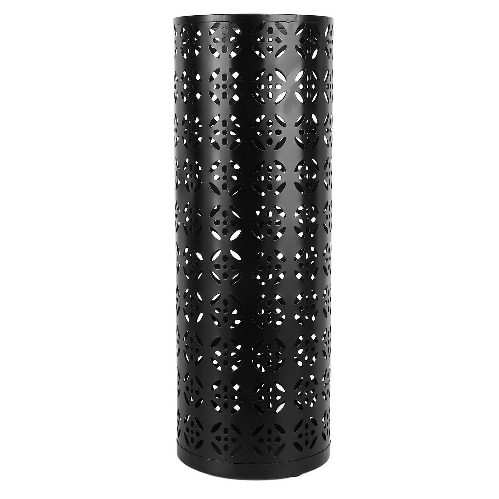 Porte-parapluies rond en métal ajouré 23x15x15cm, antirouille et élégant, pour entrée et bureau, noir – ComfortXL - 7