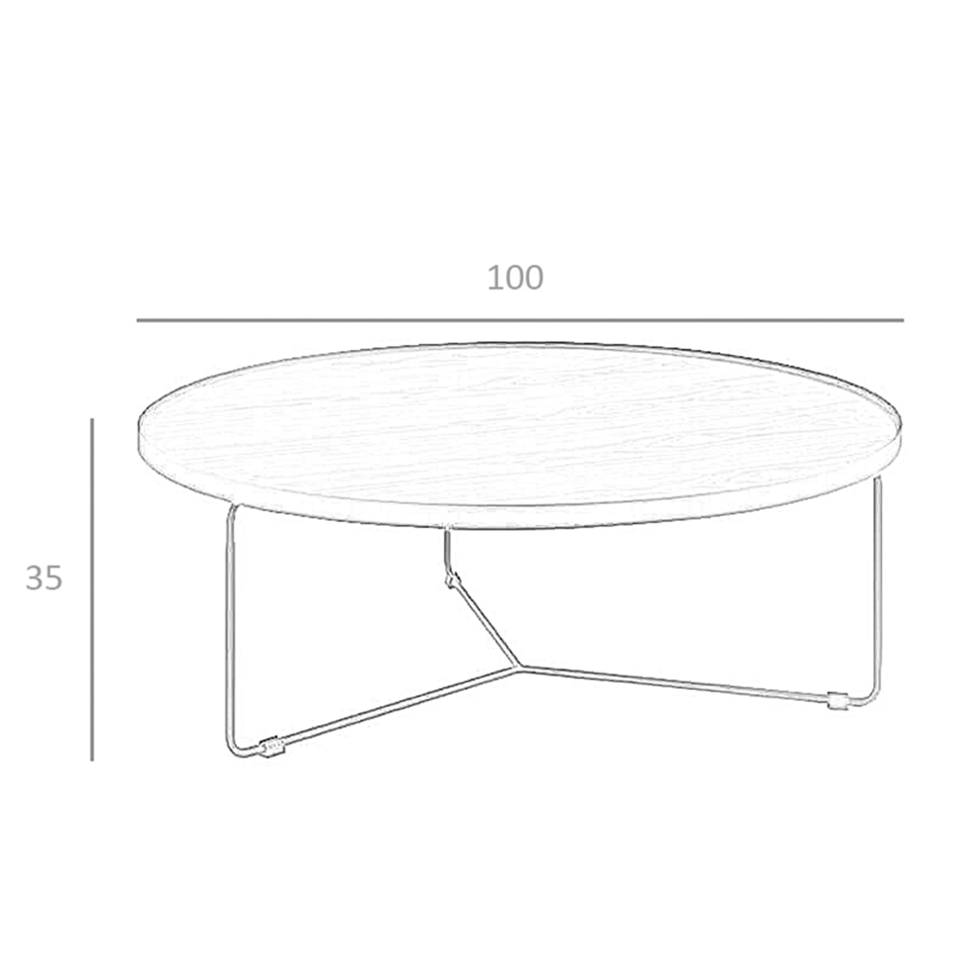 ANGEL CERDA Table basse ronde en noyer et acier noir - 9