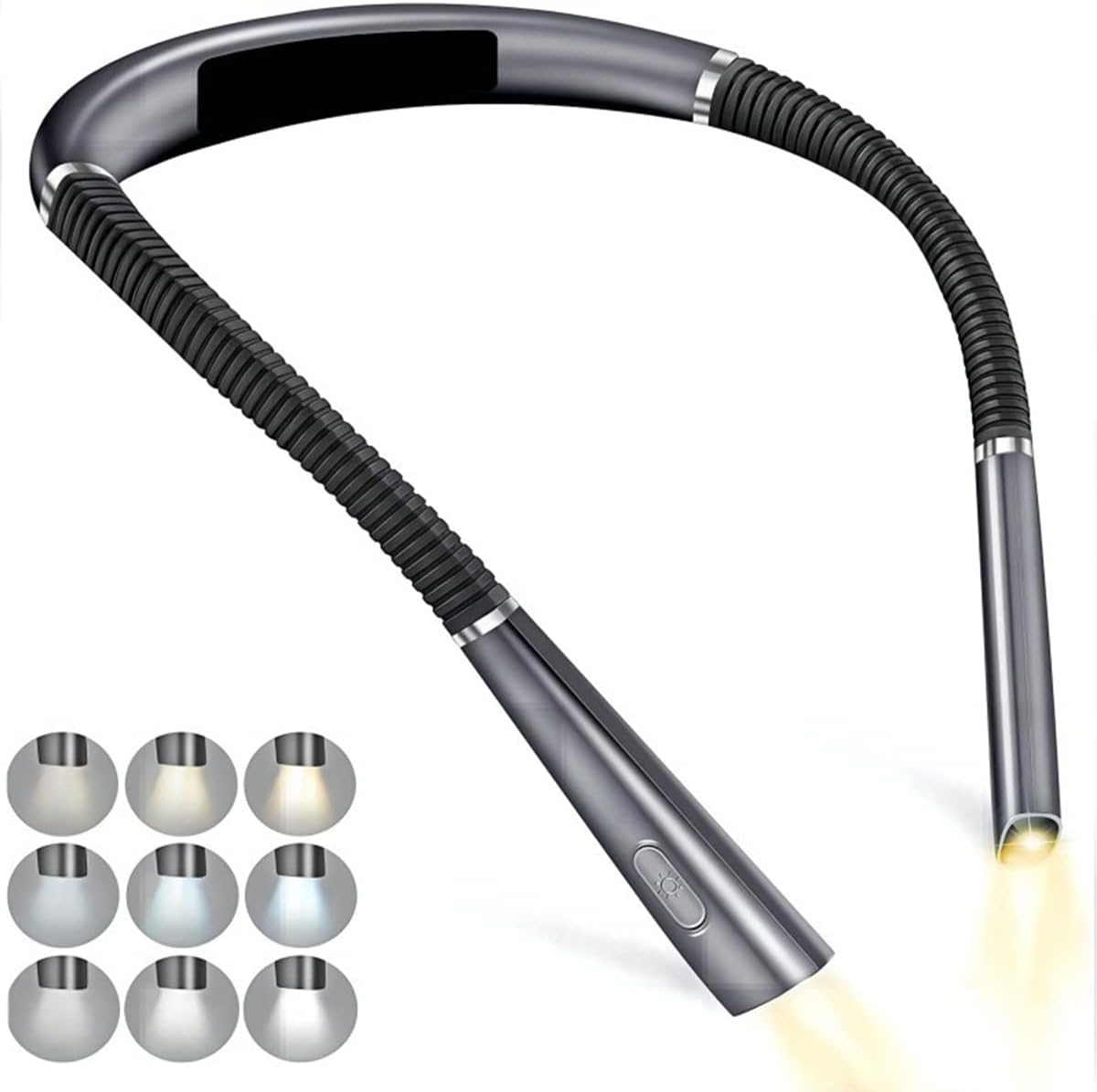 Lampe De Lecture De Cou Rechargeable AUAUY – 3 Couleurs, 5 Niveaux De Luminosité, Minuterie 30/60 Min, Autonomie Longue - 5