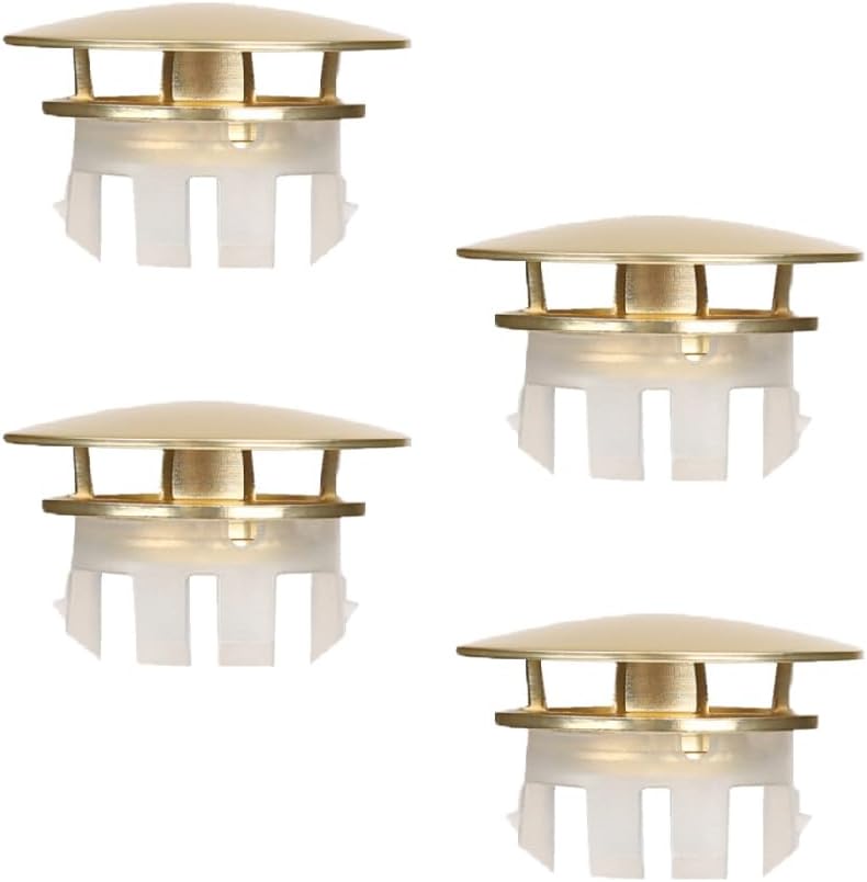 PRETYZOOM Set 6 Anelli Troppopieno In Bronzo Per Lavabo – Coperchi Per Fori Di Scarico In Rame Per Bagno E Cucina, Diametro 3 Cm