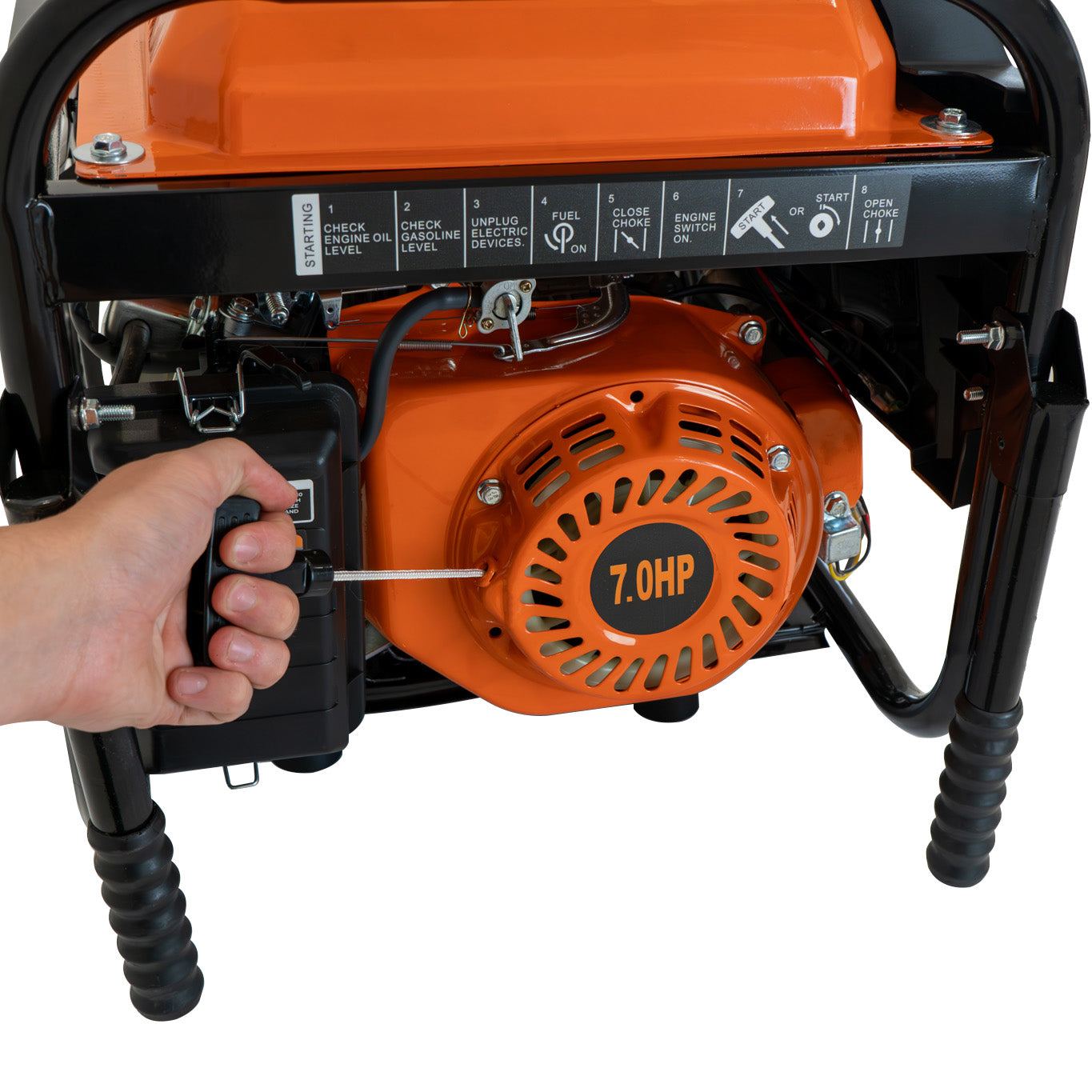 Générateur à Essence Portable Groupe Éléctrogène Genset Monophasé 3300w 7CV 12 L 4 Temps 210cc Sortie 230v AC 12v DC - 9
