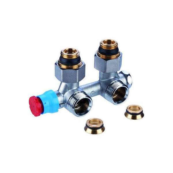 Robinet thermostatique connection centrale 3/4FX3/4 equerre droit ...