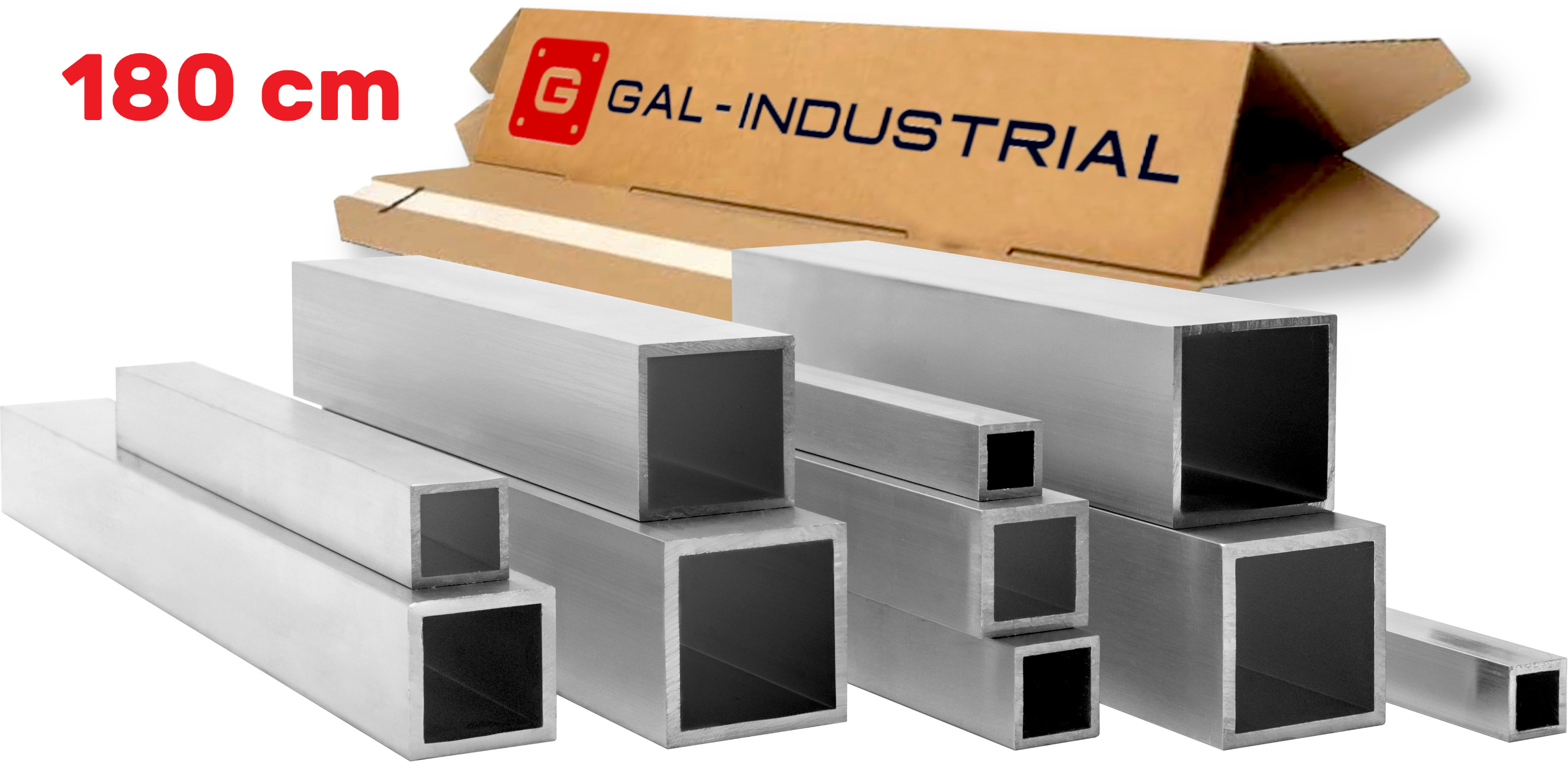 Profil Aluminiowy 20x20x2 mm 180 cm Rura Kwadratowa Aluminium Na wymiar