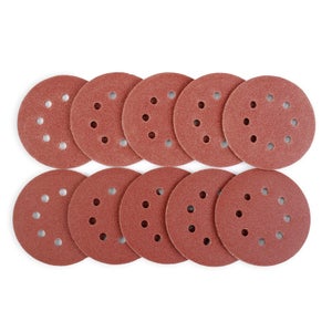 Lot De 45 Disques Abrasifs 125 Mm – Grain 60 – Pour Ponceuse Excentrique, Plâtre, Bois, Peinture