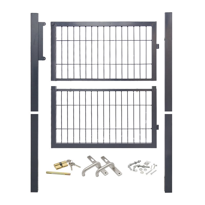 Portail de jardin galvanisé porte cour porte système Porte de jardin enduit de poudre 100x100cm - 2