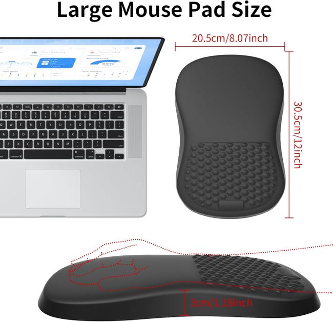 EooCoo Tappetino per Mouse con Supporto Polso e Design Massaggio, Comodo Ergonomico Mouse Pad, Tappetino Mouse Poggiapolsi con Schiuma di Memoria e Base in PU Antiscivolo, 300 x 200 x 30mm, Blu EooCoo Tappetino per Mouse con Supporto Polso e Design Massaggio, Comodo Ergonomico Mouse Pad, Tappetino Mouse Poggiapolsi con Schiuma di Memoria e Base in PU Antiscivolo, 300 x 200 x 30mm, Blu