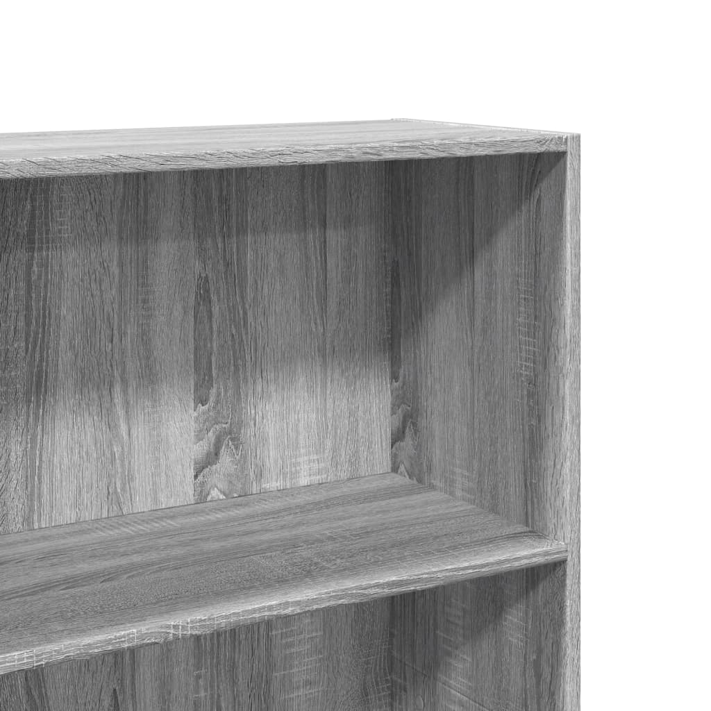 Bibliothèque pour Séjour en Bois Gris H. 189 x l. 60 x P. 30 cm - 7