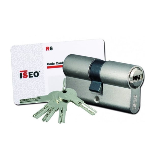 Cylindre à double entrée IS R6 30X30 nickelé s entrouvrant ISEO 880930309,9