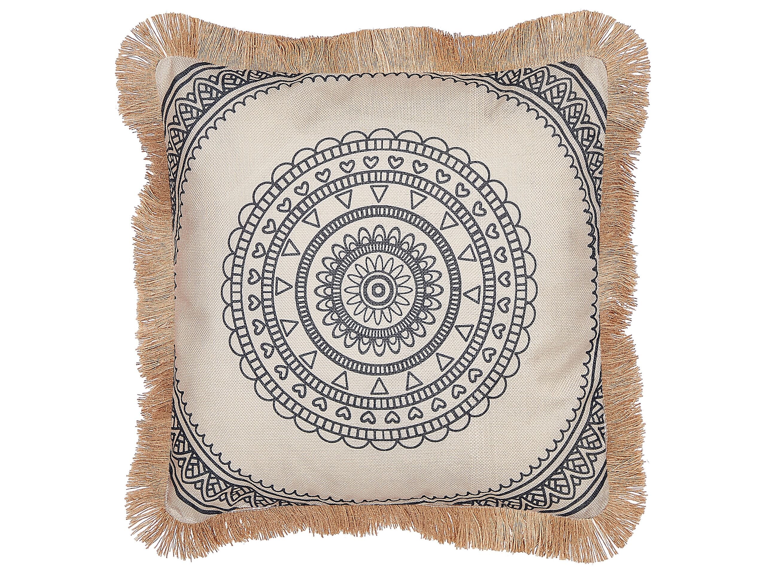 Lot de 2 coussins décoratifs AGRIMONY 45 x 45 cm Noir Motif oriental - 3