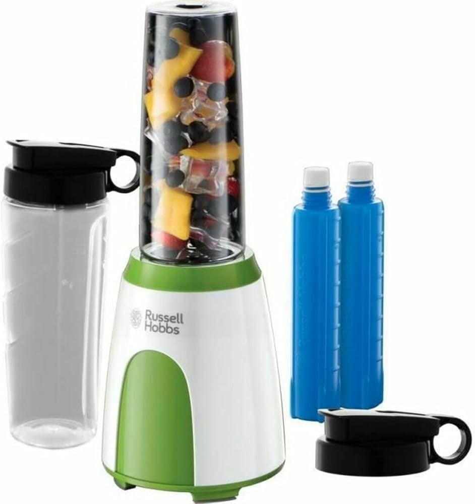 Russel Hobbs  Russell Hobbs 25160-56 Mezcladora Nomad Nomad 300W Mix & Go, 2 Botellas 600Ml, 2 Tapas De Transporte, 2 Tubos Refrescantes , Leroy Merlin