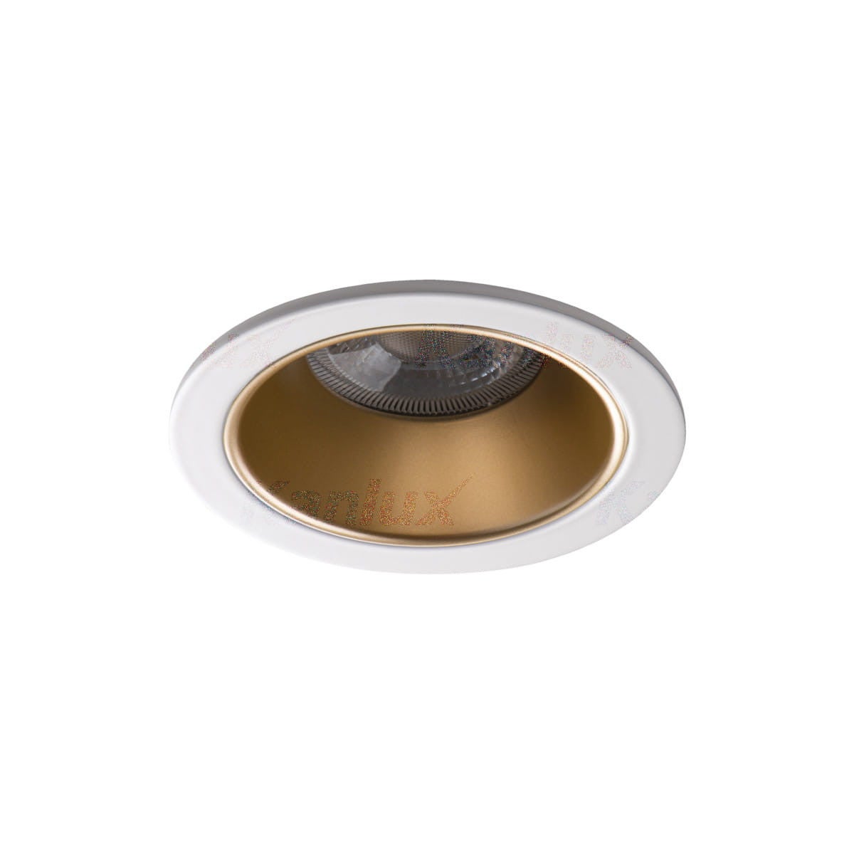 Oprawa sufitowa wpuszczana Glozo biało-złota 1xGX5.3 / GU10x10W okrągła IP20 wym: 8,9 x 8,9 cm aluminium Kanlux