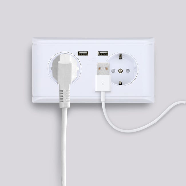 Prise Murale USB, Prise de Courant Murale Multifonction EU Plug avec Double Port USB pour Le Chargement du téléphone 250 V Prise Murale USB, Prise de Courant Murale Multifonction EU Plug avec Double Port USB pour Le Chargement du téléphone 250 V