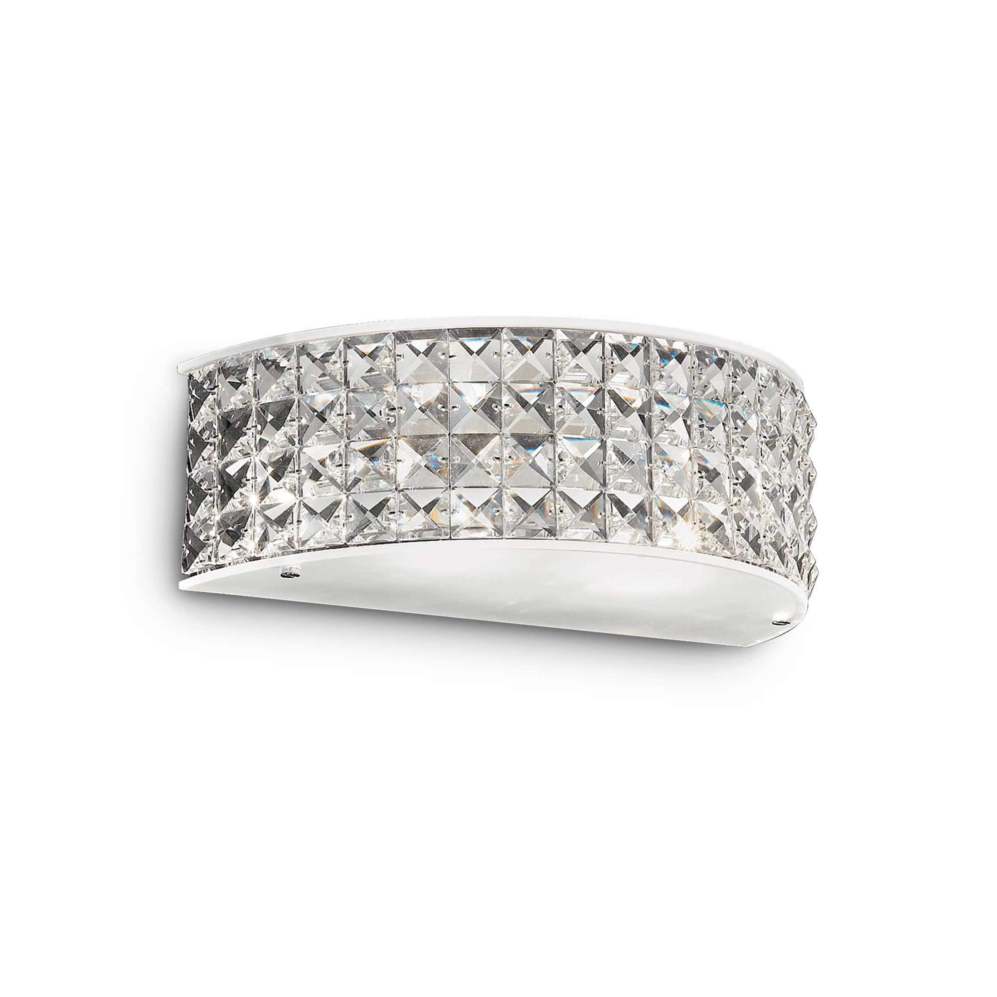 Ideal Lux  Applique Murale Chromée En Cristal Roma 2 Ampoules , Leroy Merlin