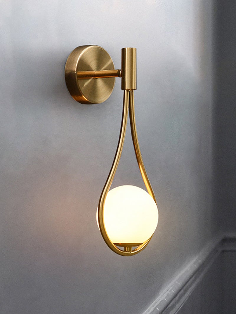 GOECO Applique Murale LED Moderne Industriels Luminaire Mural Ajustable Lampe Murale Verre Boule Ronde Abat-Jour E27 Lampe De Mur Métal Salon Couloir - 3