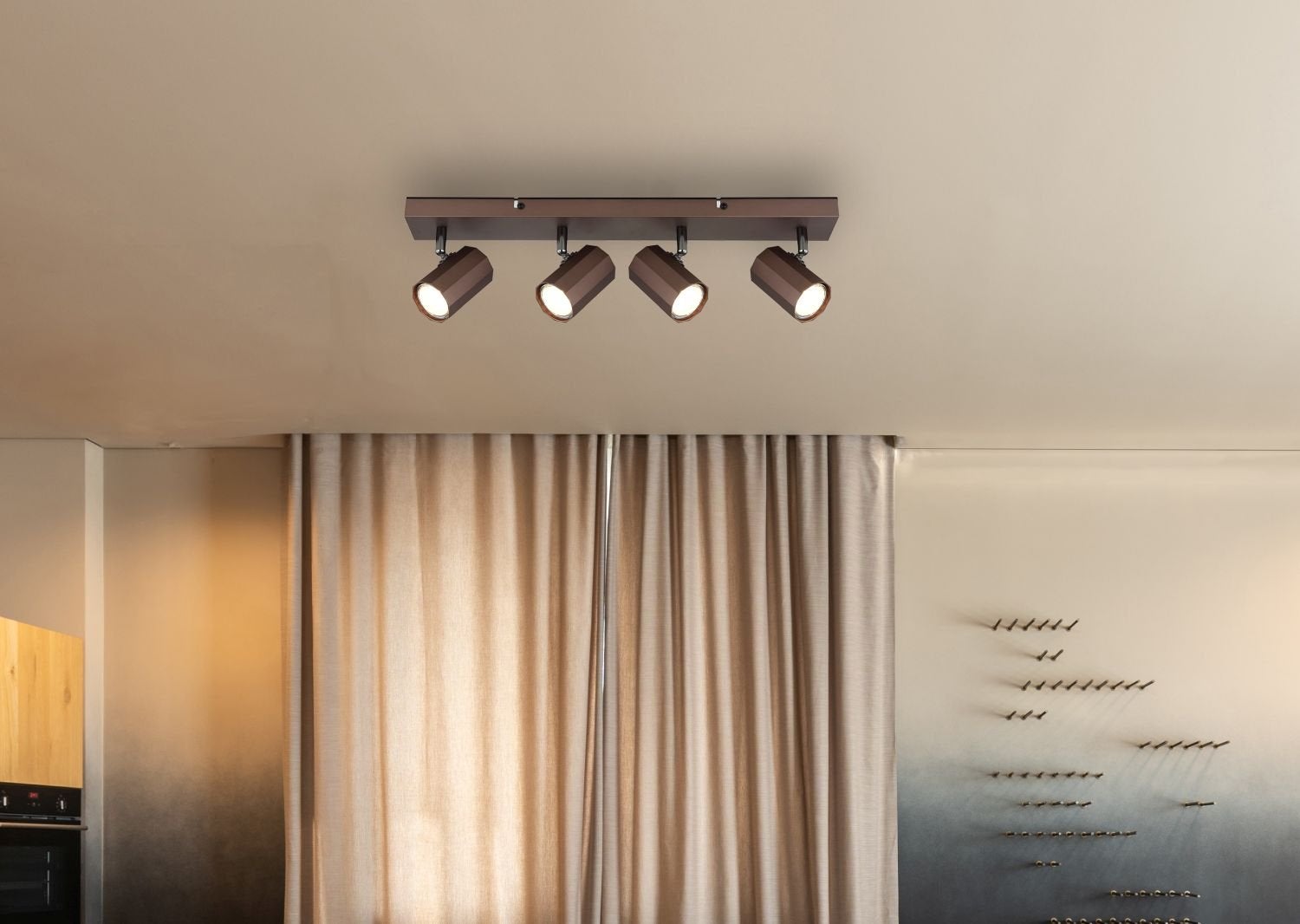 Spot métal couleur bronze mat, 4x GU10 - 7