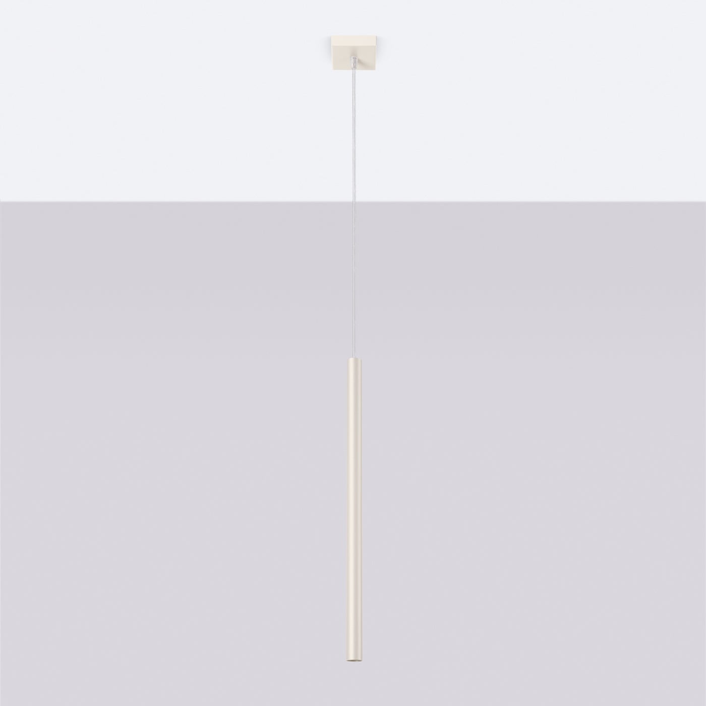 Lampa wisząca BRILL 1 beżowa LED 4000K - 8x8x114cm Sollux