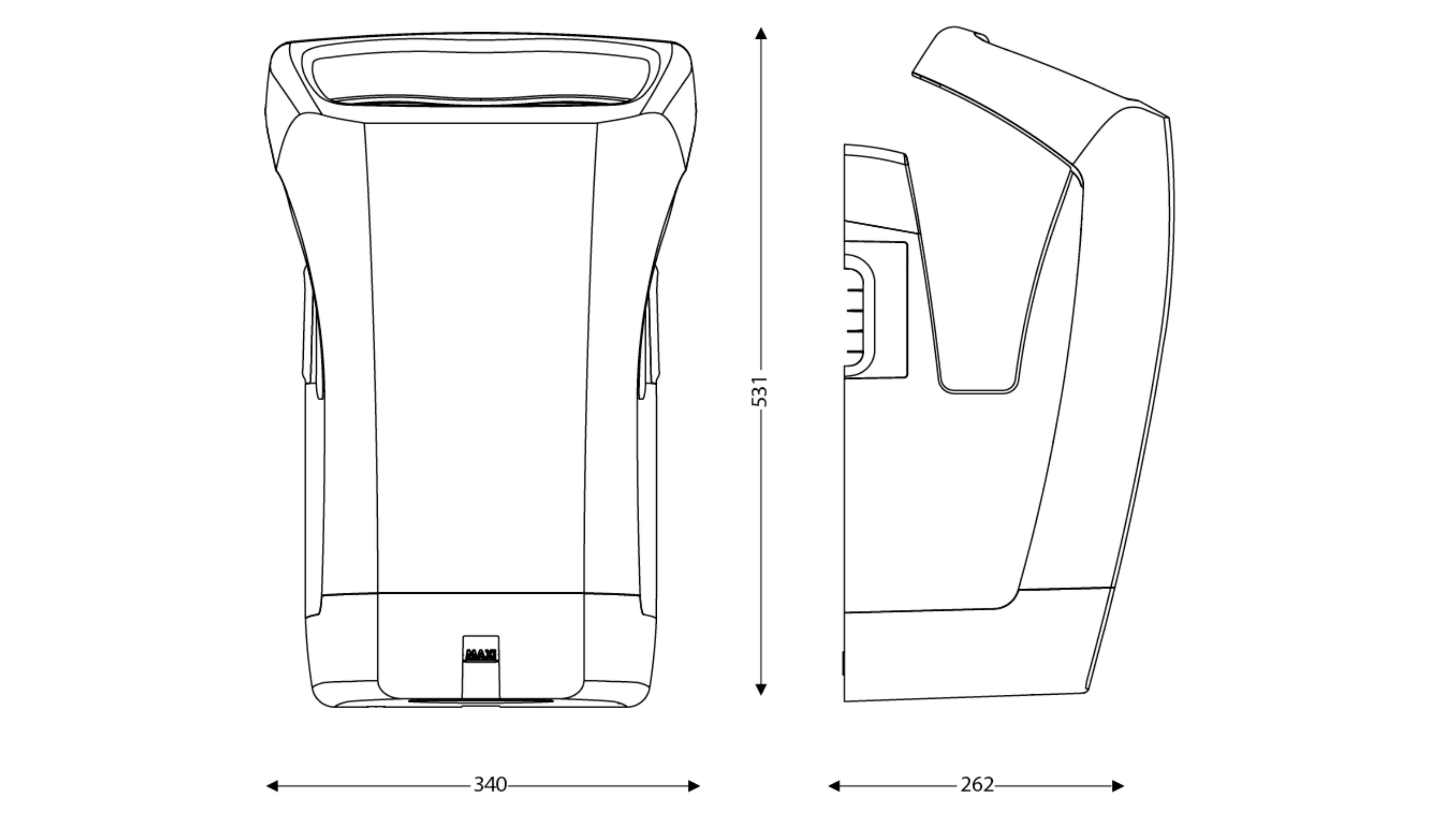 JVD - Sèche-Mains Stell'Air blanc - Matériel professionnel - 2