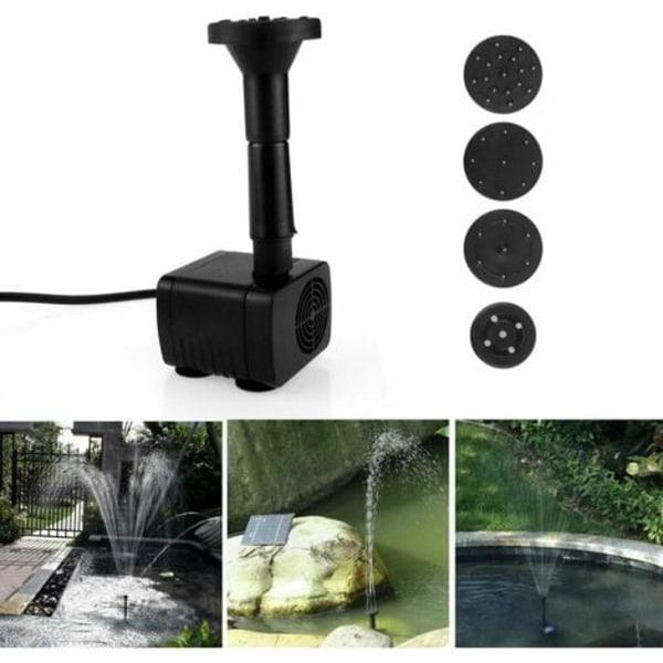 Pompe de fontaine solaire, pompe à eau avec panneau solaire monocristallin de 1,2 W pour bassin de jardin, bassin à poissons, petit bassin, noir - 2