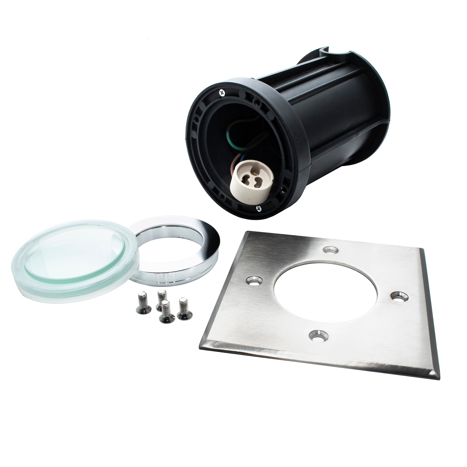 Spot d'allée piétonnier IP65 lampe LED encastrée au sol GU10 éclairage de façade jardin avenue sol FORME CARRÉE - 3