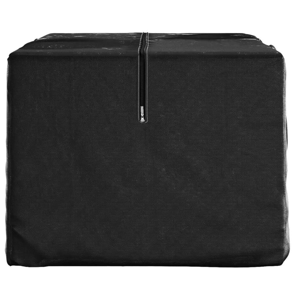 Sac de rangement pour coussins de jardin noir 150x75x75 cm PE - 3