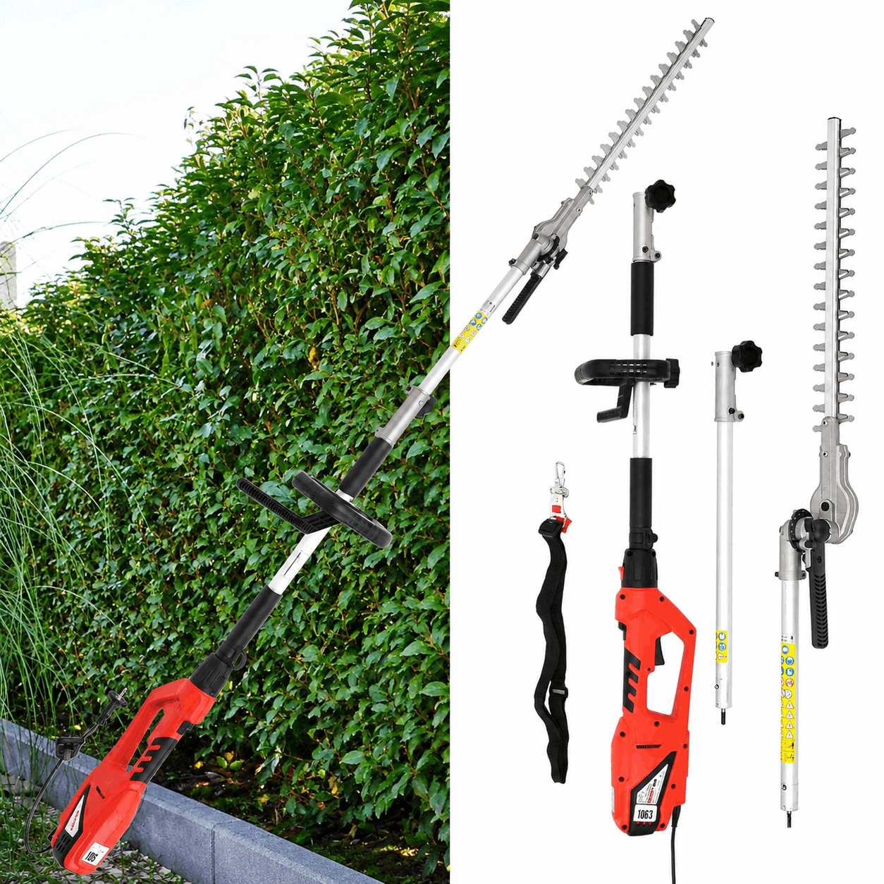 Hecht jardin 695 Taille haies telescopique electrique 900W pour arbustes et buissons - 2