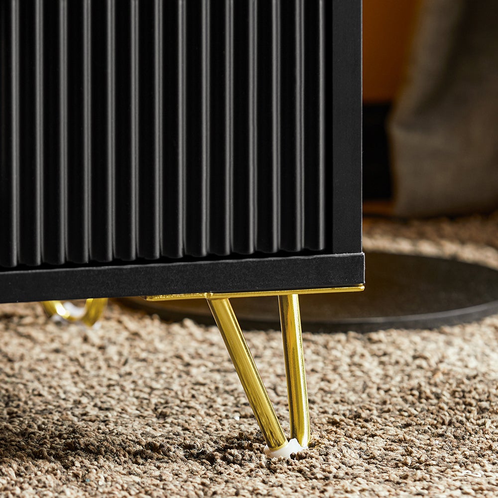 Mesita de Noche Mesa Auxiliar Mobiliario de Salón Moderno con 2 Cajones 40 x 40 x 47 cm Negro FBT115-SCH SoBuy ES - 5