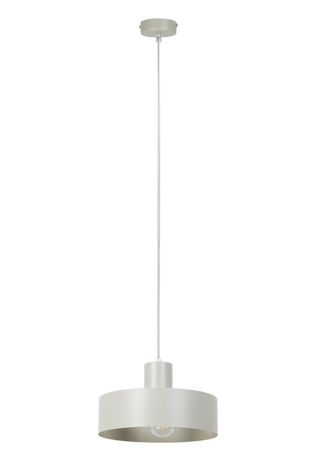 Lampa wisząca RIF jasno-szara 1 x E27 x 15W wym: 90 x 25 x 25 cm Sigma Lighting