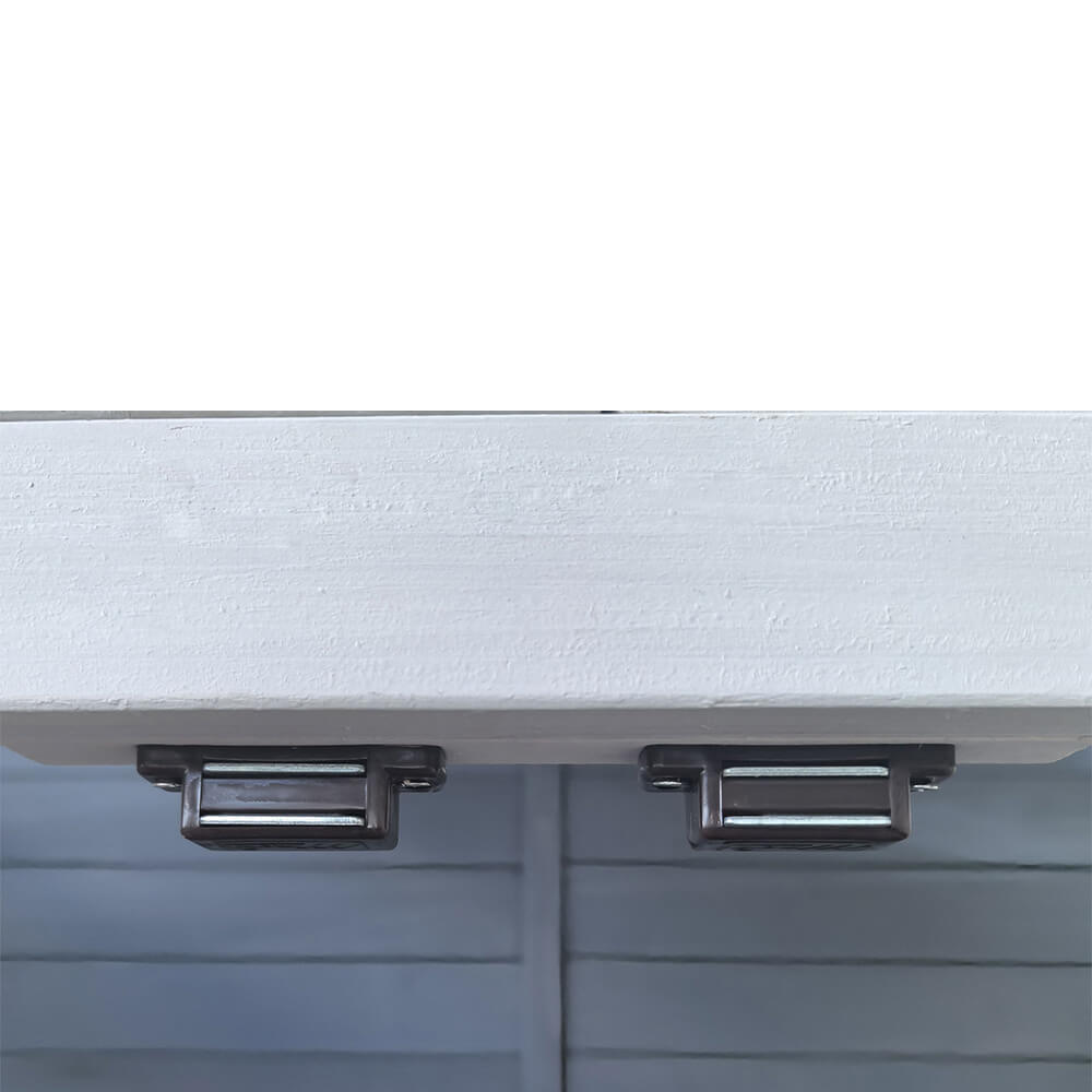 HOME DELUXE Serre adossée YANA GREEN – Gris | Serre en aluminium avec panneaux en polycarbonate pour terrasse et jardin - 8