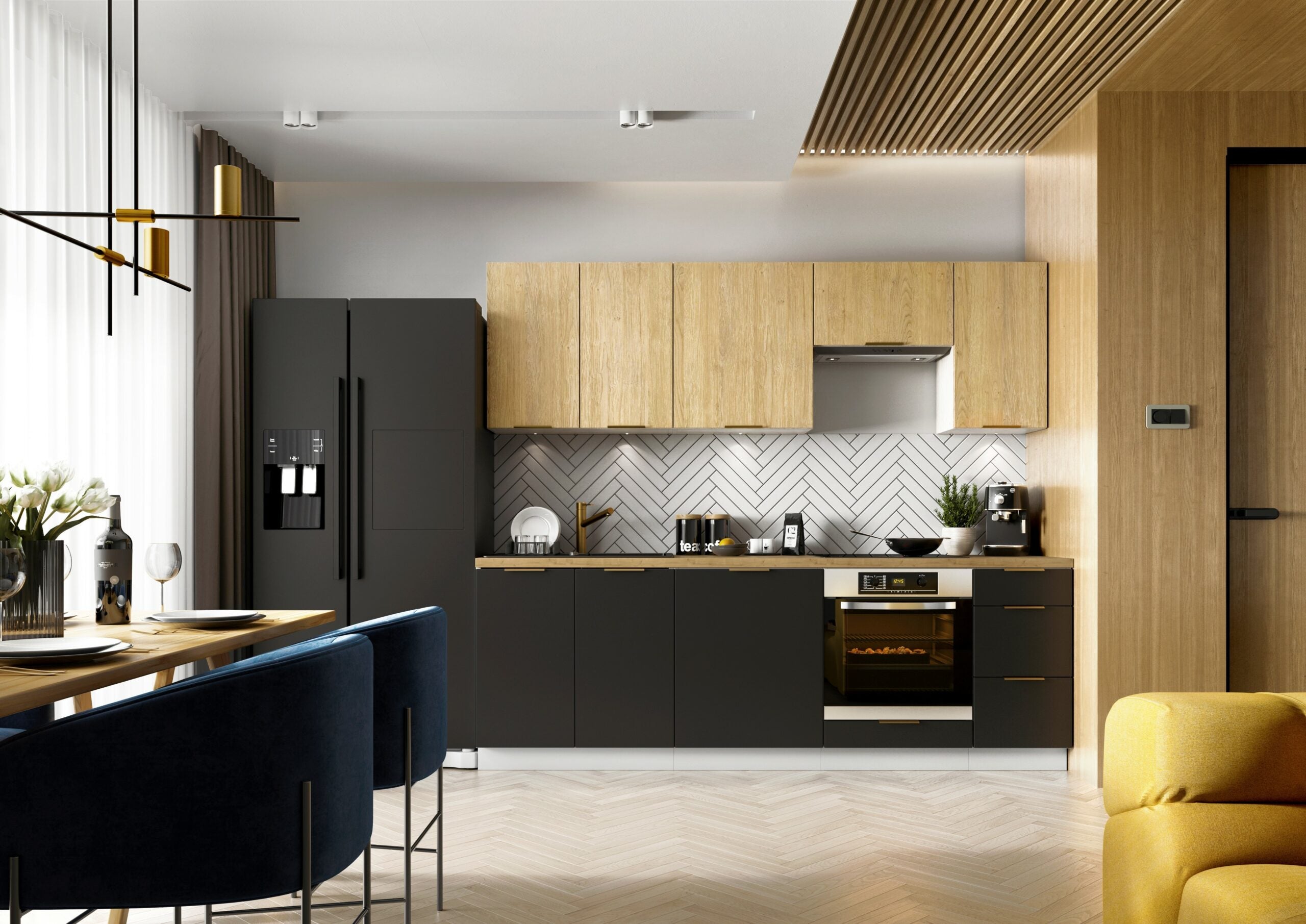 Cuisine complète LUNA option four et lave-vaisselle encastrable | Leroy