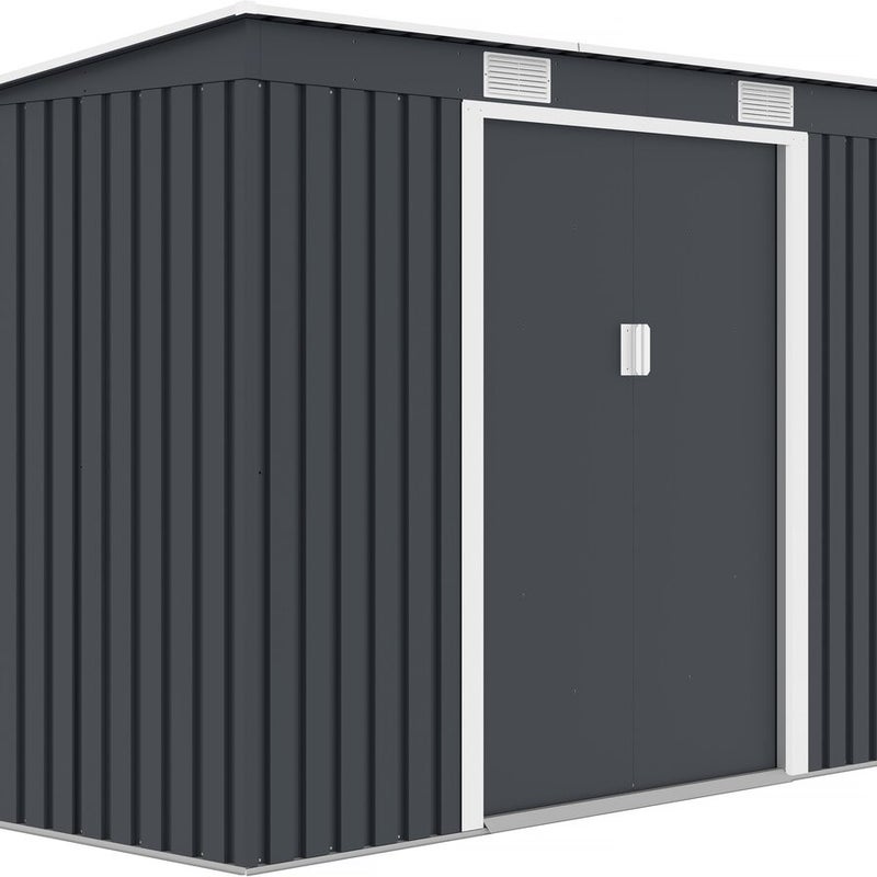 Metalowa szopa ogrodowa jednospadowa "Austin" - 3,14 m2 - Szary