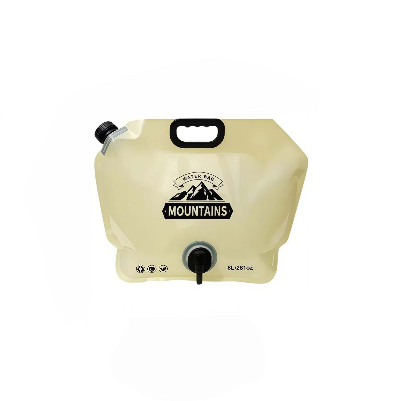 Bidon D’eau Pliable 8L – TPU Sans BPA, Qualité Alimentaire, Robinet Amovible, Pour Camping Et Randonnée